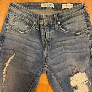 Guess Size 25 Blue Distressed Jeans